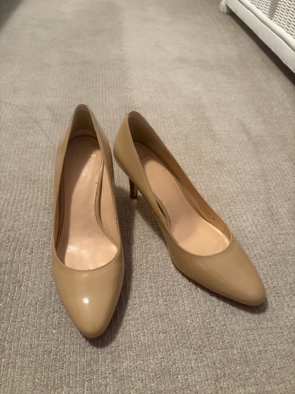 Cole Haan Women's Nude Patent Pointed-Toe Pumps